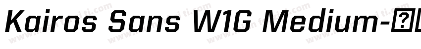 Kairos Sans W1G Medium字体转换